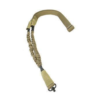 NcStar AQDBS1B VISM 1 Point Sling Black Nylon Strap w/Elastic Shock-Cord 46"-64" OAL Adjustable Bungee                                                                                                  