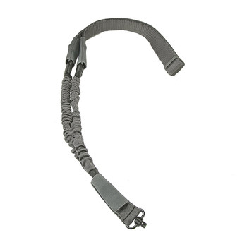 NcStar AQDBS1B VISM 1 Point Sling Black Nylon Strap w/Elastic Shock-Cord 46"-64" OAL Adjustable Bungee                                                                                                  