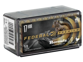 Federal P771 Premium Varmint & Predator 17HMR 17gr Hornady V-Max 50 Per Box/60 Case