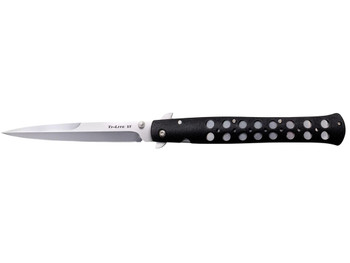 Cold Steel CS26SXP Ti-Lite 6" Folding Spear Point Plain AUS-8A SS Blade/Black Zy-Ex Handle Includes Pocket Clip