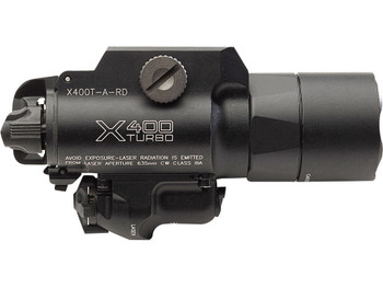 SureFire X400TARD X400T-A-RD Turbo Black Anodized 650 Lumens White LED/Red Laser