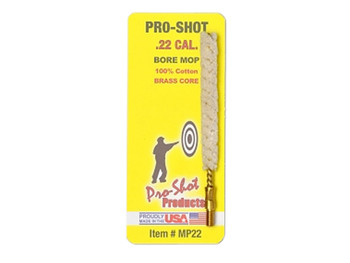 Pro-Shot MP22 Bore Mop .22 Cal Handgun/Rifle #8-32 Thread Cotton 1.75" Long