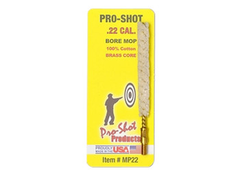 Pro-Shot MP22 Bore Mop .22 Cal Handgun/Rifle #8-32 Thread Cotton 1.75" Long