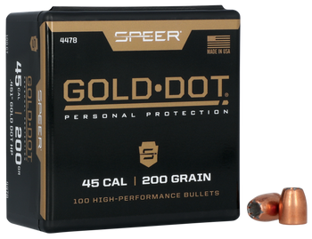 Speer 4478 Gold Dot Personal Protection 45Cal 200gr Hollow Point 100 Per Box/5 Case                                                                                                                     
