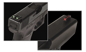 TruGlo TG131S1 Fiber-Optic  Red/Fiber Optic Front Sight-Green/Fiber Optic Rear Sight Sig Sauer P-Series #8 Front/#8 Rear                                                                                
