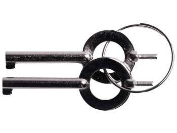 Uzi Accessories UZIKEYPAIR Handcuff Key Set Silver Metal