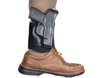 DeSantis Gunhide 014PCX7Z0 Die Hard Rig Ankle Black Leather/Sheepskin Ankle Fits S&W M&P Shield 9/40 Right Hand