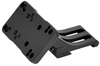 Warne 6110MR Red Dot Riser 45 Degree Offset Reflex Black Anodized Aluminum Fits Doctor/Sig Romeo3/Vortex Viper/Holosun, Right Hand                                                                      