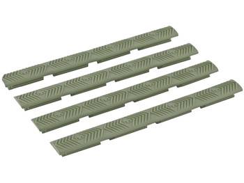 Ergo 4332OD WedgeLok Slot Cover OD Green Rubber, 7 Slot Low Profile w/Aggressive Texture 4 Per Pack