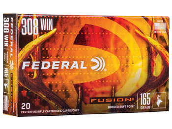 Federal F308FS2 Fusion 308Win 165gr Bonded Soft Point 20 Per Box/10 Case