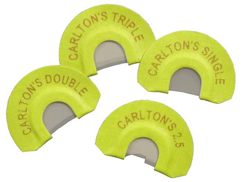 Wayne Carlton's Calls 70314 Essential Elk Diaphragm Call Single/Double/Triple/2.5 Reed Attracts Elk Yellow 4 Per Pkg