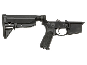 BCM LRGSTKMOD0BLK BCM Lower MOD 0 Multi-Caliber 7075-T6 Aluminum Black Synthetic Pistol Grip & Stock for AR-Platform