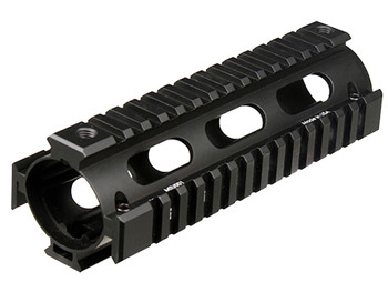 UTG Pro MTU001 Pro Quad Rail Handguard Drop-In Aluminum Black Anodized Hardcoat Picatinny Rail, For Carbine AR-15