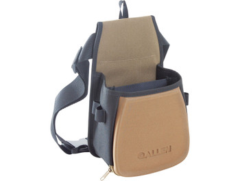 Allen 8303 Eliminator Basic Double Compartment Shooting Bag Black w/Tan Accents, Elastic Loops, Side Pockets & Molded Components 7" x 4.75" x 12" Exterior Dimensions