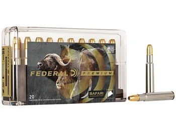 Federal P416T2 Premium Safari Cape-Shok 416Rigby 400gr Trophy Bonded Sledgehammer Solid 20 Per Box/10 Case