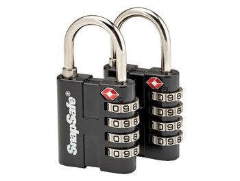 SnapSafe 76020 TSA Lock Resettable Open With Combination Metal 2 Per Pkg