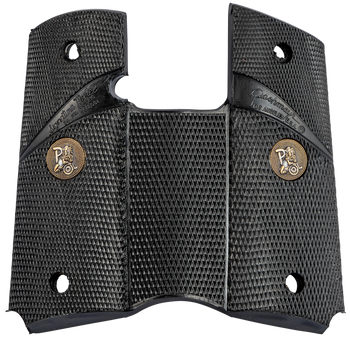 Pachmayr 02545 Signature Grip Wraparound Checkered Black Rubber for Colt Officer                                                                                                                        