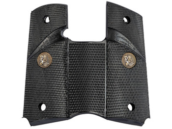 Pachmayr 02545 Signature Grip Wraparound Checkered Black Rubber for Colt Officer