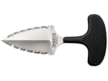 Cold Steel CS43XLSS Urban Edge 2.50" Fixed Serrated Stone Washed Japanese AUS-8A SS Blade/Black Textured Kray-Ex Handle