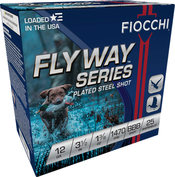 Fiocchi 1235ST3B Flyway  12Gauge 3.50" 1 3/8oz BBBShot 25 Per Box/10 Case                                                                                                                               