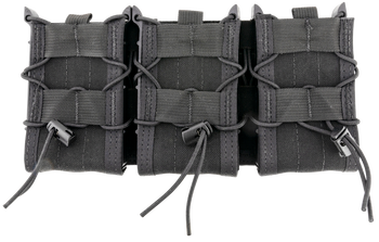 High Speed Gear 45TA00BK TACO Shingle Mag Pouch Triple Black Nylon MOLLE Compatible w/ Rifle                                                                                                            