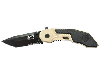 Smith & Wesson Knives SWMP3BSDCP M&P M.A.G.I.C. 2.80" Folding Part Serrated Black Oxide 4034 SS Blade 4.30" Aluminum Handle Includes Pocket Clip