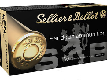 Sellier & Bellot SB38L Handgun 38Special 158gr Lead Flat Nose 50 Per Box/20 Case