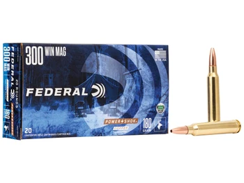 Federal A300W180LFA Power-Shok Copper 300WinMag 180gr Copper Hollow Point 20 Per Box/10 Case