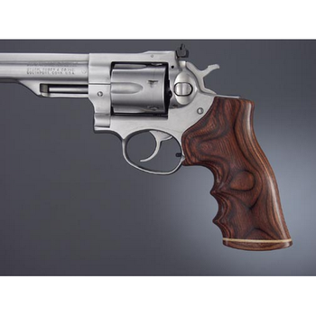 Hogue 80800 Fancy Hardwood  Brown Cocobolo Hardwood with Finger Grooves for Ruger GP100,  Super Redhawk                                                                                                 