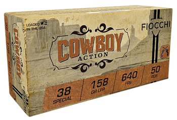 Fiocchi 38CA Cowboy Action  38Special 158gr Lead Flat Point 50 Per Box/10 Case                                                                                                                          