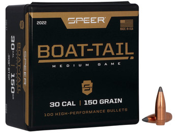 Speer 2022 Boat-Tail 30Cal 150gr Jacketed Soft Point Boat Tail 100 Per Box/5 Case