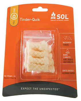 Survive Outdoors Longer 01400006 Tinder Quik  White 12 Pack                                                                                                                                             