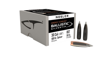 Nosler 51160 Ballistic Silvertip  30Cal 168gr Spitzer Point 50/Box                                                                                                                                      