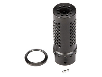 Spikes Tactical SBV1019 Dynacomp Extreme Muzzle Brake Black Nitride 416R Stainless Steel with 5/8"-24 tpi Threads & 2.25" OAL for 308 Win