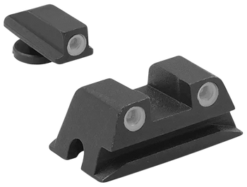 Meprolight USA 188023101 Tru-Dot  Green Tritium White Outline Front Sight-Green Tritium White Outline Rear Sight Walther Arms PPS/PPX/Creed                                                             