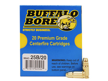 Buffalo Bore Ammunition 25B20 Heavy Strictly Business 357Sig 125gr Full Metal Jacket Flat Nose 20 Per Box/12 Case