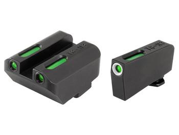 TruGlo TG13GL4A TFX Low Suppressor Height Black Green Tritium & Fiber Optic White Outline Front Sight Green Tritium & Fiber Optic Rear Sight Compatible with Glock (Excludes MOS)