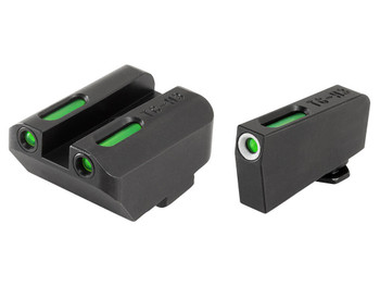 TruGlo TG13GL4A TFX Low Suppressor Height Black Green Tritium & Fiber Optic White Outline Front Sight Green Tritium & Fiber Optic Rear Sight Compatible with Glock (Excludes MOS)