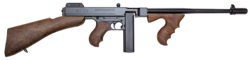 Thompson T1B14 1927A-1 Deluxe 45 ACP Caliber with 16.50" Barrel, 20+1 Capacity (Stick), Blued Metal Finish, Walnut Removable Fixed Stock & Wood Grip Right Hand                                         