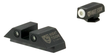 Night Fision GLK001003WGW Tritium Night Sights For Glock  Green Tritium White Outline Front Sight- Green Tritium White Outline Rear Sight Glock 17/17L/19/22                                            