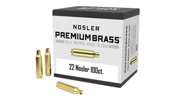 Nosler 10067 Premium Brass Unprimed Cases 22Nosler Rifle Brass 100/Box                                                                                                                                  