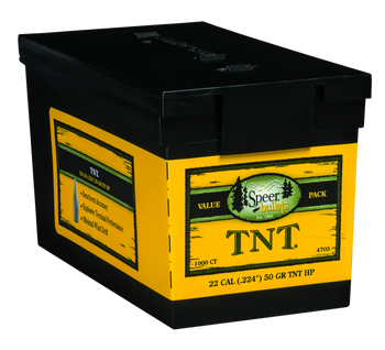 Speer 4705 TNT Varmint 22 Caliber .224 50 gr Hollow Point Value Pack 1000 Box                                                                                                                           