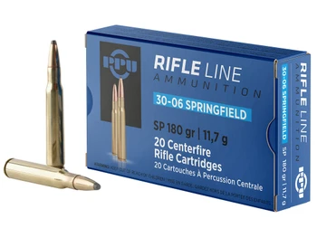 PPU PP30063 Standard Rifle 30-06Springfield 180gr Soft Point 20 Per Box/10 Case
