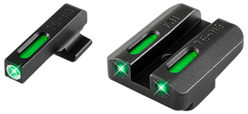 TruGlo TG13FN3A TFX  Black | Green Tritium & Fiber Optic White Outline Front Sight Green Tritium & Fiber Optic Rear Sight                                                                               