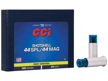 CCI 3744 Pest Control Shotshell 44Sp/44Rem Mag 140gr #9Shot 10 Per Box/20 Case