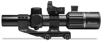 Burris 200475 RT-6 Tactical Kit Matte Black 1-6x24mm 30mm Tube Illuminated Ballistic 5X Reticle Includes FastFire 3 & P.E.R.P. Mount                                                                    