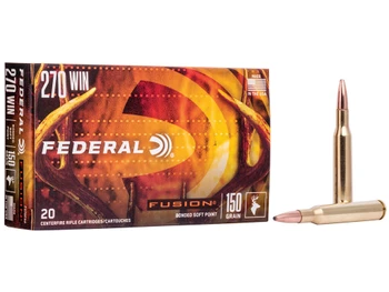 Federal F270FS2 Fusion 270Win 150gr Bonded Soft Point 20 Per Box/10 Case
