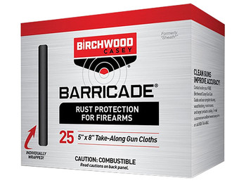 Birchwood Casey 33025 Barricade Take Alongs Foil Pack 5" x 8" Cloths 25 Per Box