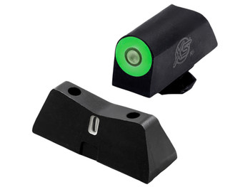 XS Sights GLX201S5G DXT2 Pro Night Sight Set Green Tritium Front/Black Oxide Frame, Compatible w/Glock