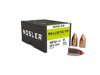 Nosler 31456 Ballistic Tip 458Cal 300gr Spitzer Point 50/Box